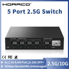 5-Port 2.5GbE Ethernet Switch + 10Gb SFP+ Unmanaged Network Hub Plug & Play