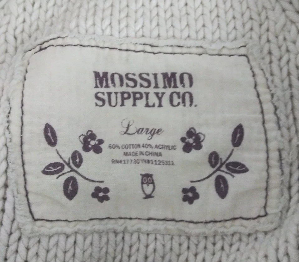 Vestido suéter de malha Mossimo Supply Co marfim/branco com botões tamanho grande feminino - Imagem 4 de 4
