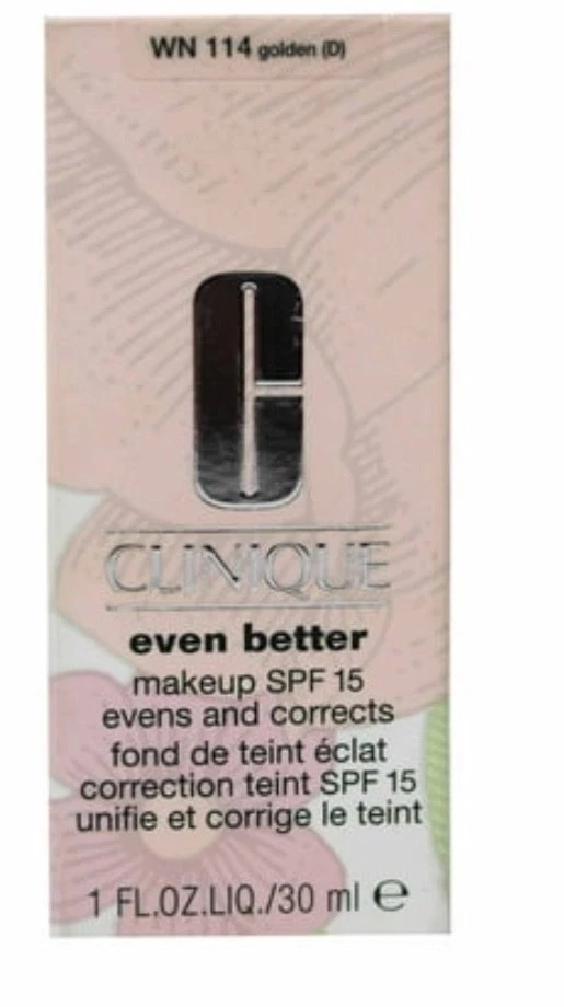 Clinique Even Better Makeup SPF 15 – WN 114 Golden (D) – 1oz / 30ml – NEW IN BOX - Image 2 of 2
