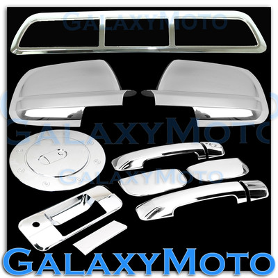 07-13 TUNDRA DOUBLE CAB Mirror+Chrome 4 Door Handle+Tailgate+3rd Brake+Gas Cover