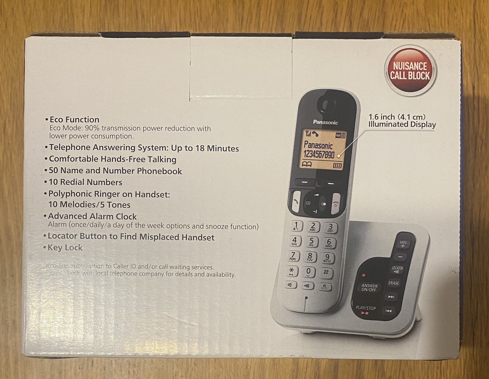 PANASONIC KXTGC220EB CORDLESS PHONE WITH ANSWERING MACHINE SINGLE HANDSET NEW eBay