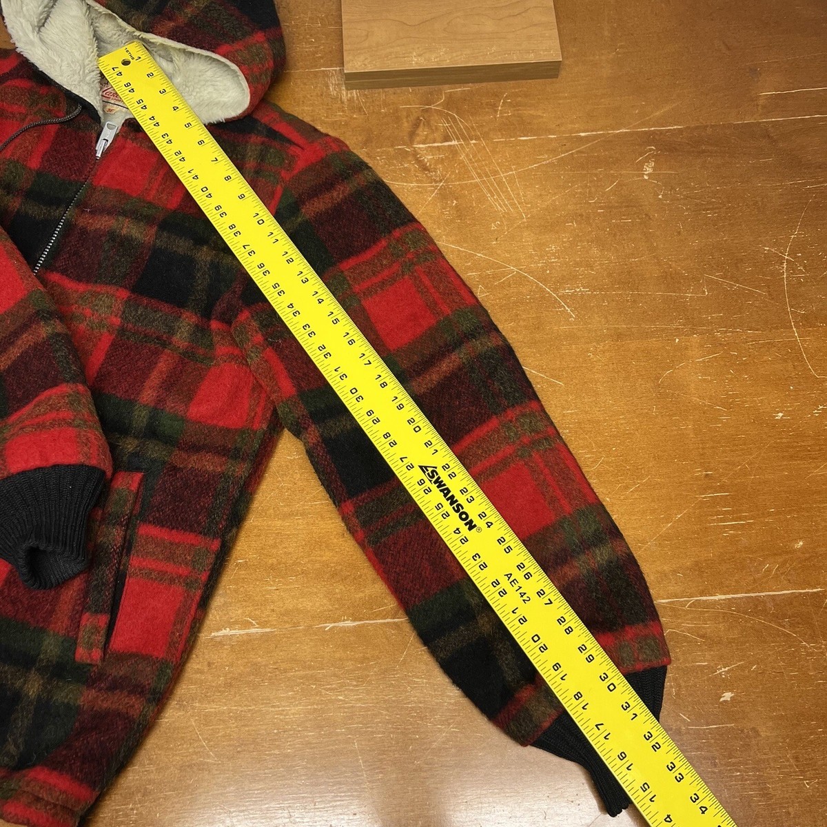 Vintage Lakeland Sportswear Jacket Mens 36 Red Plaid Full Zip