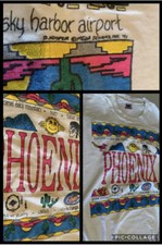 VTG 91 FRUIT OF THE LOOM Made In USA XL Tshirt Phoenix AZ Souvenir Neon Colors