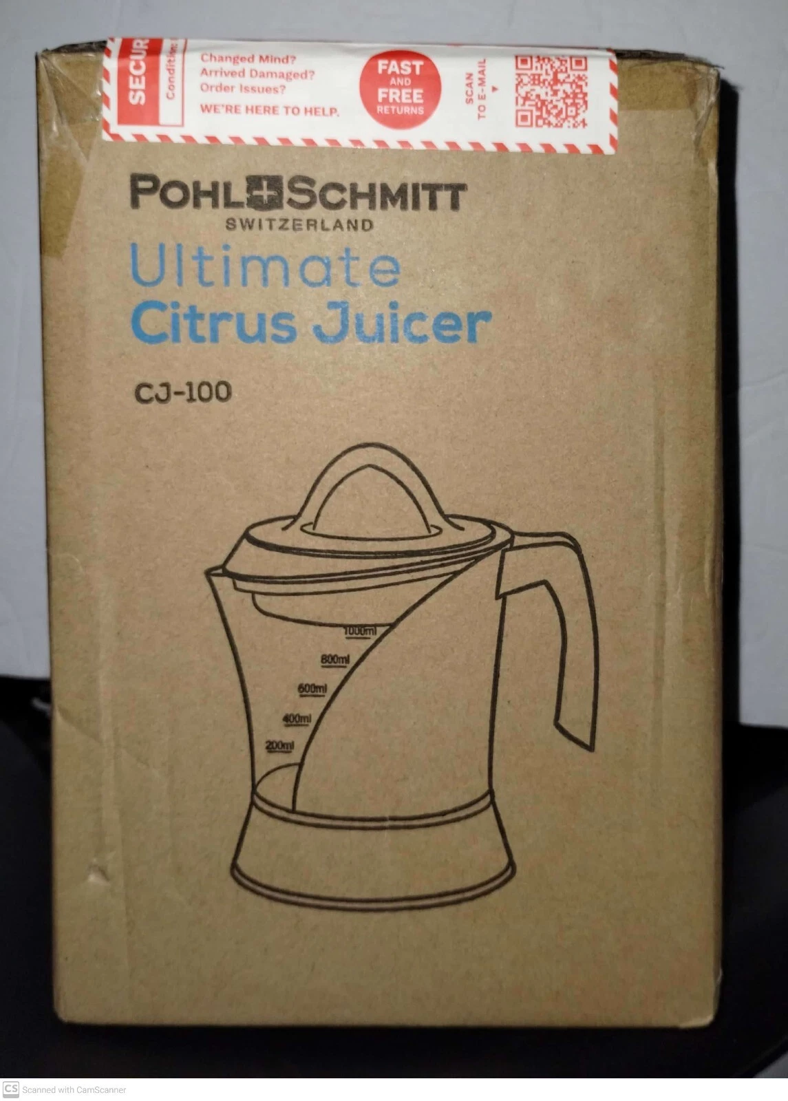 Ultimate Electric Citrus Juicer Pohl+Schmitt Model CJ-100 - New Open Box