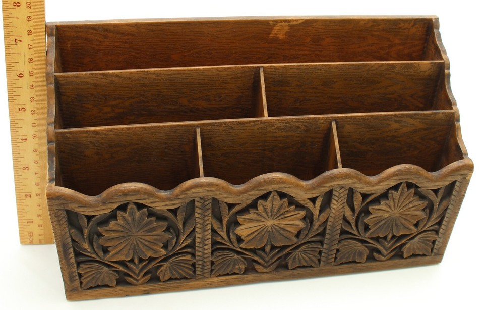 Lerner Faux Wood Desk Organizer 3 Tier 6 Slot Holder Mail Letter Sorter