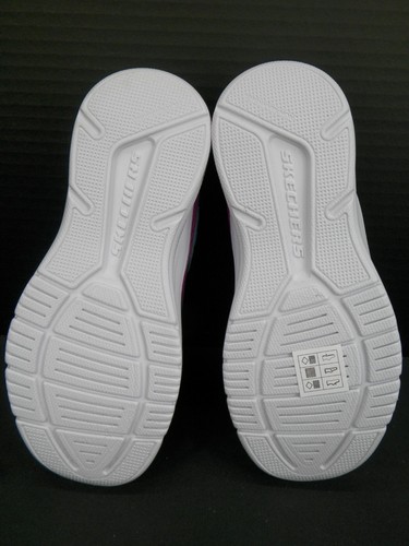 Skechers Youth Slip On Kids Shoes Size 1 Aqua Purple - Picture 7 of 10