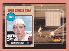 2001 TOPPS AMERICAN PIE ROOKIE REPRINT HOF! JOHNNY BENCH G-U BAT #BBRR-JB REDS