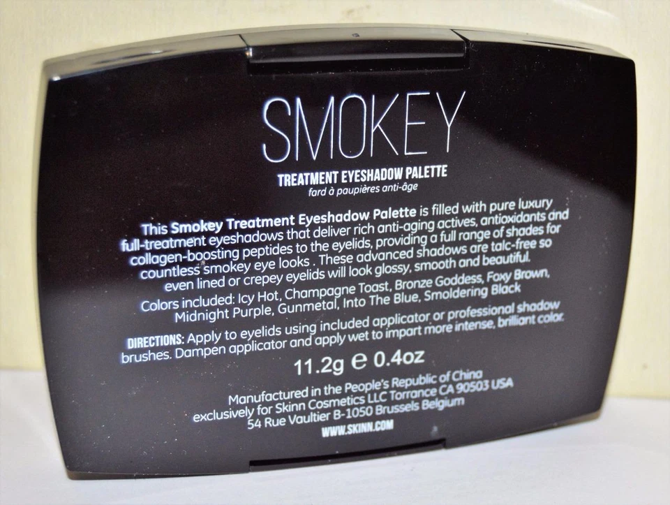 SKINN Smokey Treatment Eyeshadow Palette With 8 Colors FULL SIZE ~ BNIB - Image 4 of 4