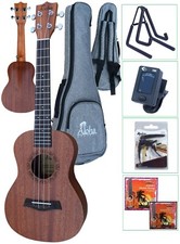 Ukulele SK502MP Delux Gig Bag, Capo, Stand, Tuner, 2-Stringpacks  Canadian Bran