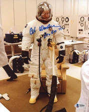 AL WORDEN SIGNED AUTOGRAPHED 8x10 PHOTO APOLLO 15 ASTRONAUT NASA BECKETT BAS