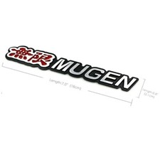 3d Aluminum Mugen Car Frontrear Badge Fender Body Emblem Decal Stickerx1