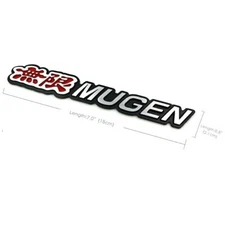 3D Aluminum MUGEN Car Front/Rear Badge Fender Body Emblem Decal Sticker x1
