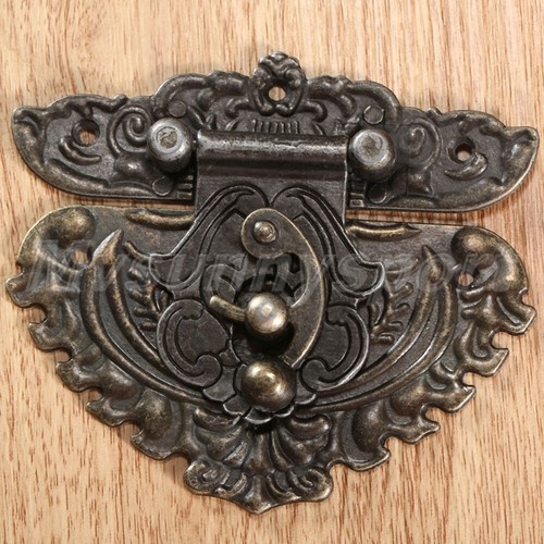HQ Antique Bronze Jewelry Box Latch Hasp Hook Lock & Screws