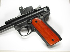 Finished Padauk Ruger Mark IV 22/45 Grips MK 4
