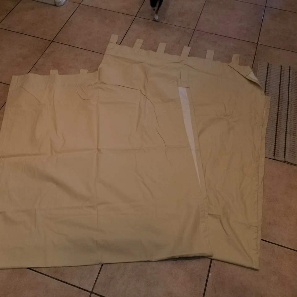 Panel de cortinas con lengüeta Pottery Barn "lona dorada tostada" 44" X 96"- 2 paneles Foto 3 de 4