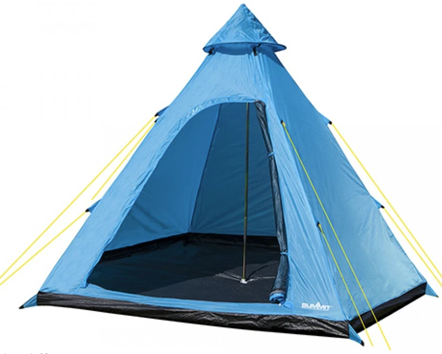 Tomount Tenda teepee famigliare in tessuto di cotone, per 6-8 persone, a forma di piramide, per campeggio, glamping, trekking, festival, feste, matrimoni, eventi musicali