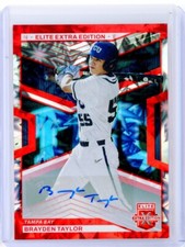 2023 Panini Elite Extra Edition BRAYDEN TAYLOR FOTL Red AUTO Autograph RC 2/5