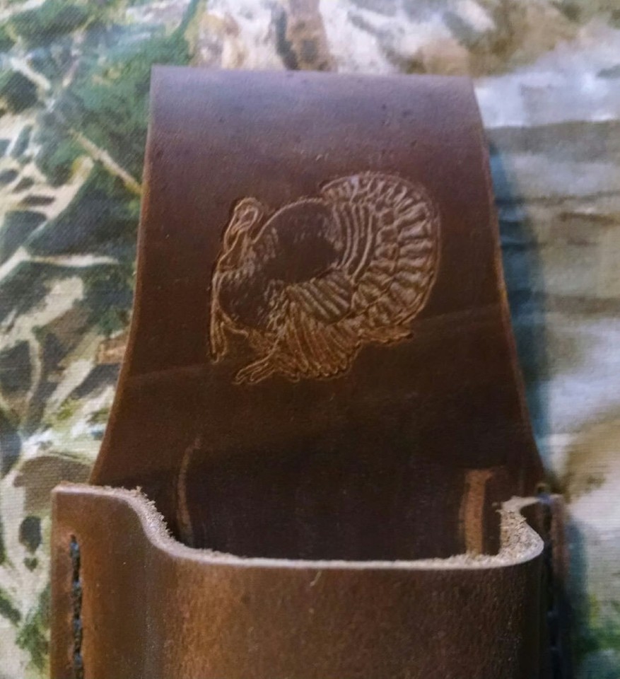 Yoder409 leather long box and fiddle paddle turkey call holster eBay