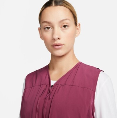 *SALE* Nike Dri-FIT City Ready Damen GILET Rosewood UK Größe Small (S) 