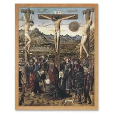 Painting Religion Jesus Crucifixion Christian Classical 12X16 Inch Framed Print