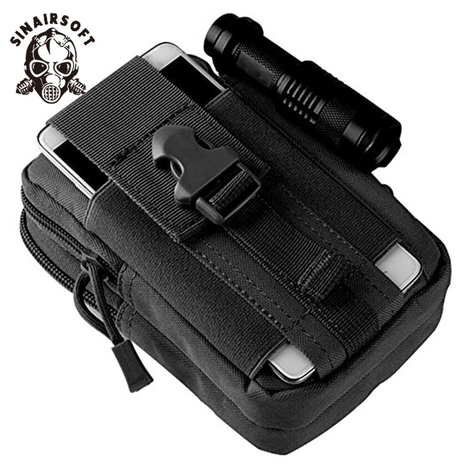 Men Women Military Tactical Camo Phone Molle Pouch Belt Waist Fanny Pack Bag - Image 4 of 4