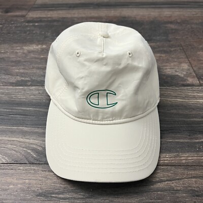 Champion Beige Off-White Green Floral Unisex Polyester Adjustable Strap Hat