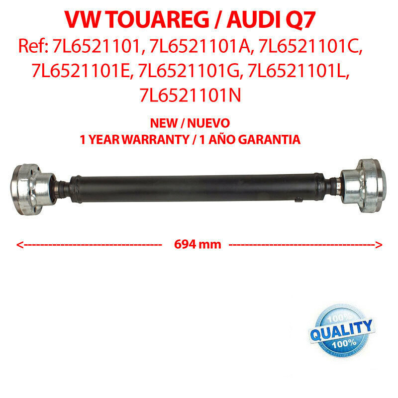 Arbre de transmission 694 mm pour Touareg et Audi Q7 7L6521101A