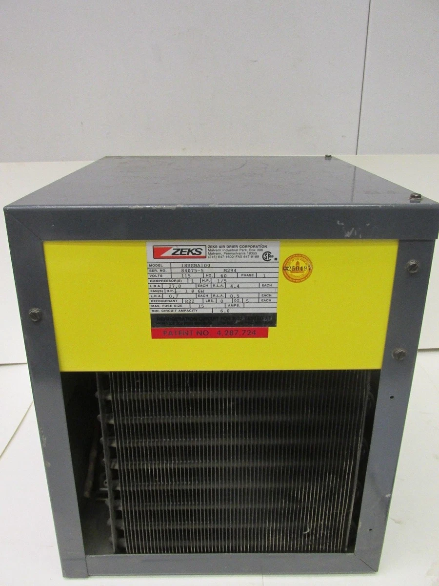 Zeks Air Drier Corporation Model 18HSBA100 Ser.No.84075-5 115V 1PH