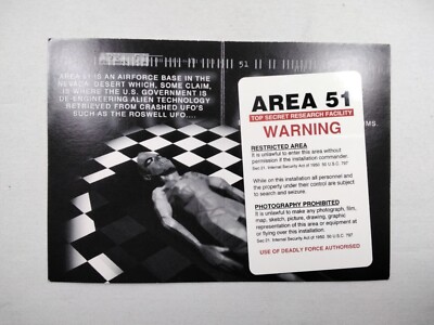 Area 51 Top Secret Research Facility Warning Phone Card High Heels Unused