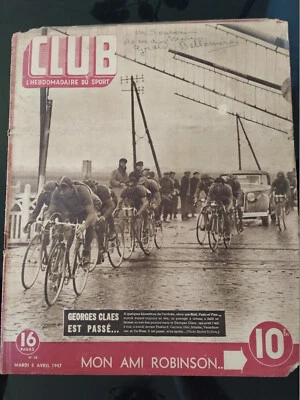 CLUB du 8/04/1947; Paris-Roubaix; Georges Claes/ Sochaux, Angoulême foot - Photo 1/2
