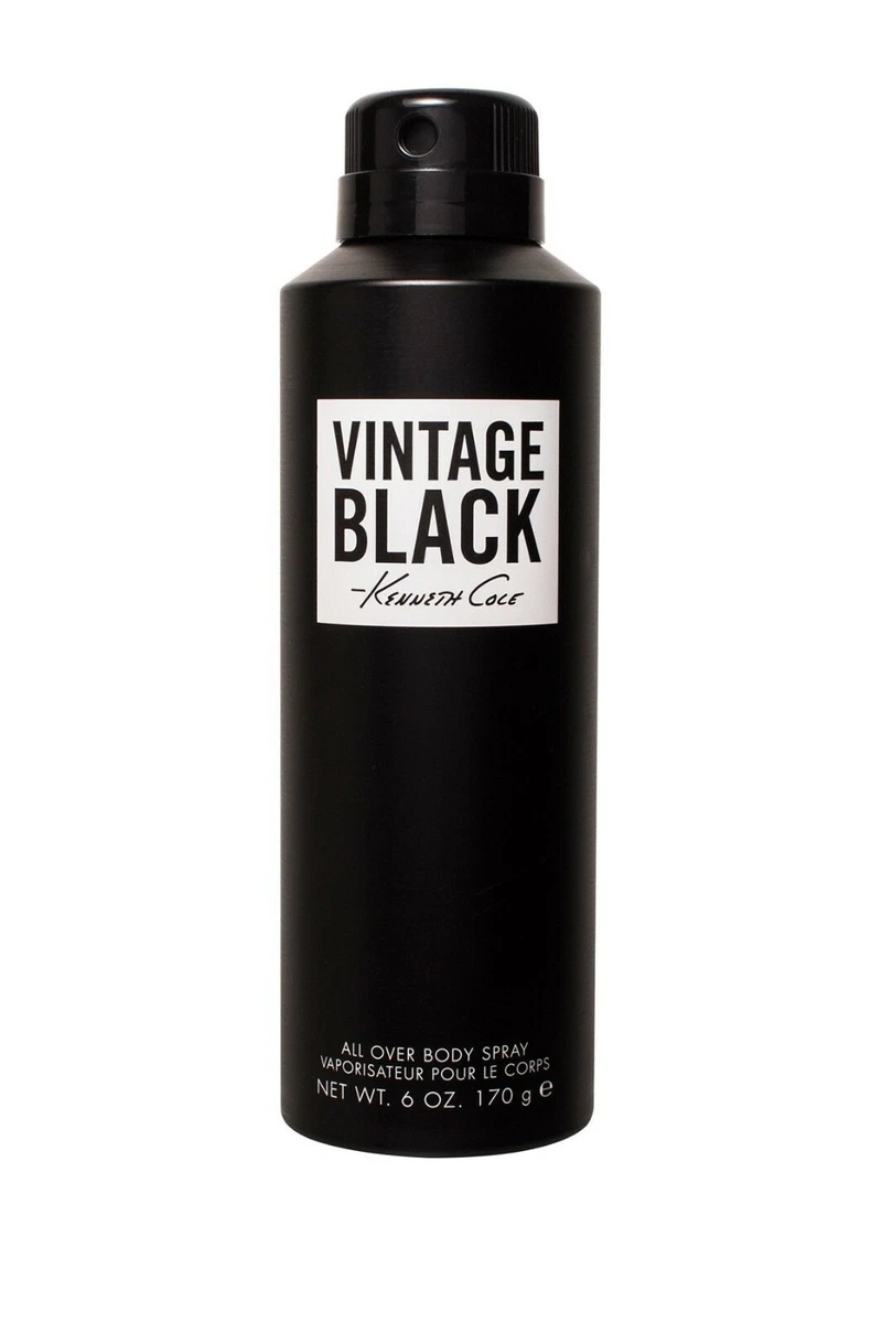 2 x Kenneth Cole Vintage Black Perfume 6.0 Oz 170 G. All Over Body Spray Men New