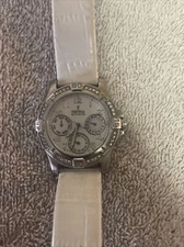 Festina Ladies Multifunction Zirconia Watch 35mm White Quartz Steel 1602 New Bat