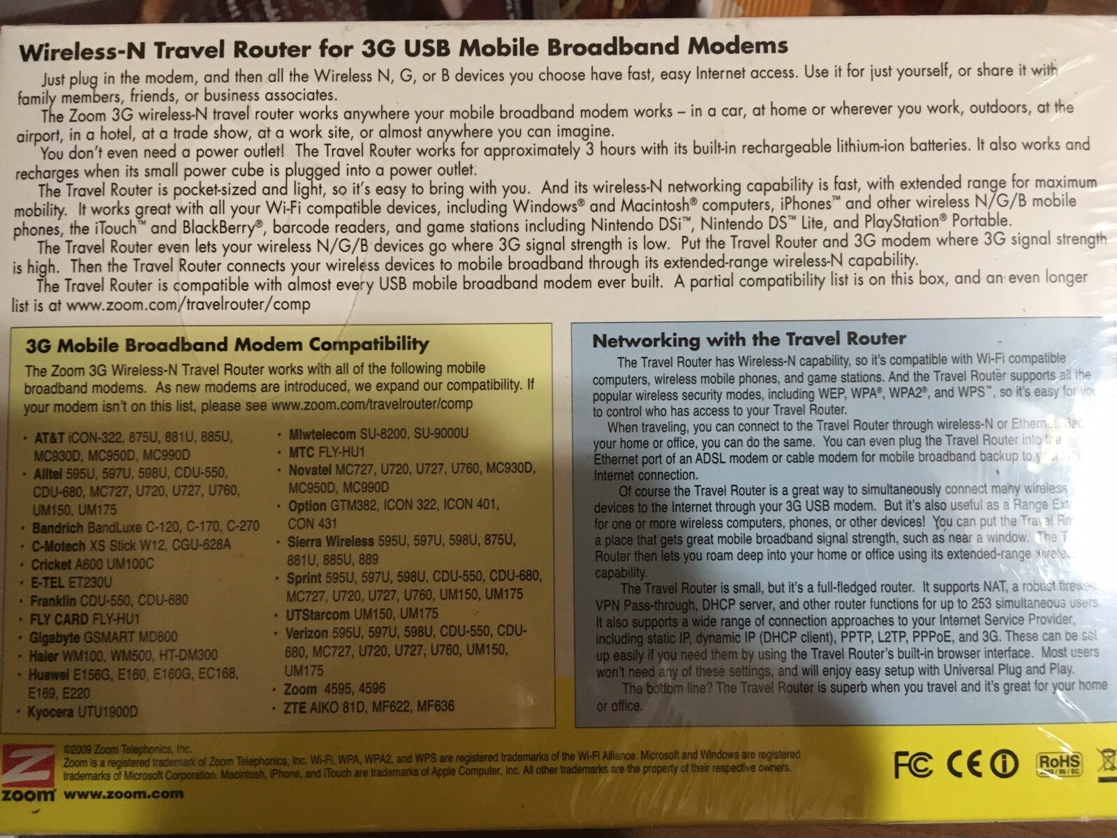 Zoom 4506 3G Wireless-N Travel Router™ | EBay