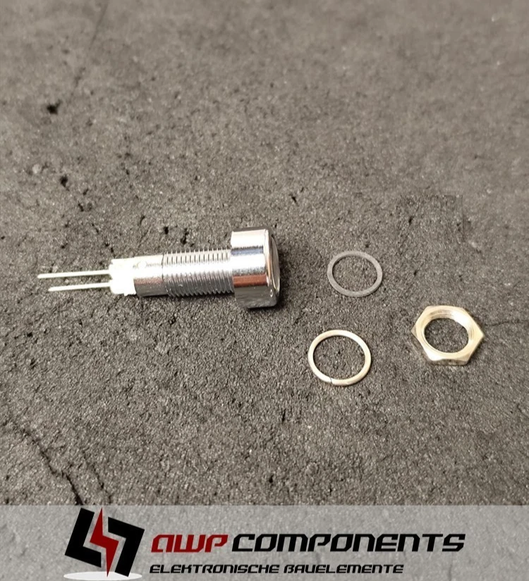 (3 Stk.) LED-Signalleuchte Ø8mm IP67 mit optischer Linse rot/gelb/grün - Bild 2 von 3