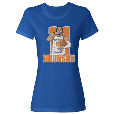 Brunson 3 Point Basketball New York Hoops Tribute Ladies' Crewneck T-Shirt