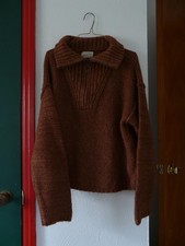 Universal Thread Ladies Size M Sweater Quarter Zip Rust