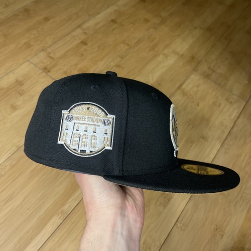 New Era 59FIFTY New York Yankees Primary Logo Black Wheat-UV 7 1/4 Hat SOLD-OUT - Picture 2 of 17