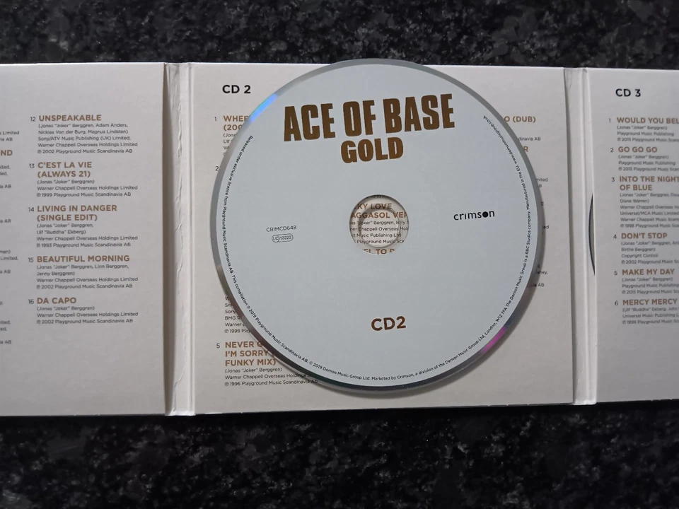 Ace Of Base Gold Best Of, 3 CDs Neuwertig - Bild 4 von 4