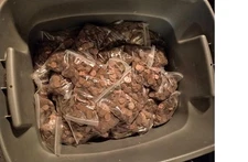 2 pound bag of copper Linclon memorial cents 1959-1982