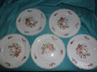 5-Vintage Arcopal Arc France Provincial Floral 10" Dinner Plates scalloped edge — photo 2
