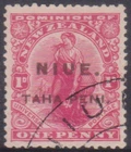 (F396-9) 1920 NIUE 1d red dominion universal postage stamp (I)