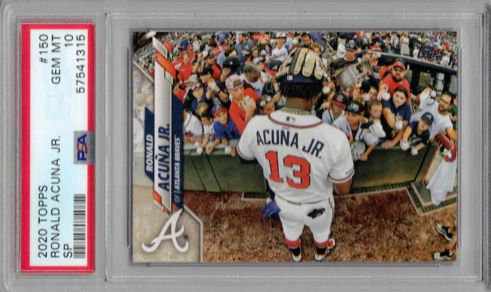 2020 TOPPS SP #150 RONALD ACUNA JR. PSA 10