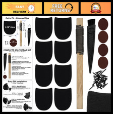 Cuttable Rubber Boot Heel Replacement Kit - Anti-Slip Shoe Repair Pads