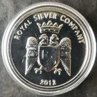 2012 Royal Silver Company 1oz Silver Extra-Fine Leoncito Round in a Capsule