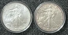 Lot of 2 - 2010/2004 American Silver Eagle 1oz .999 Fine