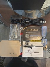 Airbrush Kit Mini Air Compressor Dual Action Spray Gun Hose Accessories Complete
