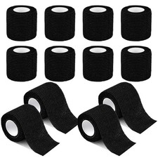 12 Pack Self Adherent Cohesive Wrap Bandages 2 Inches X 5 Yards, First Aid Ta