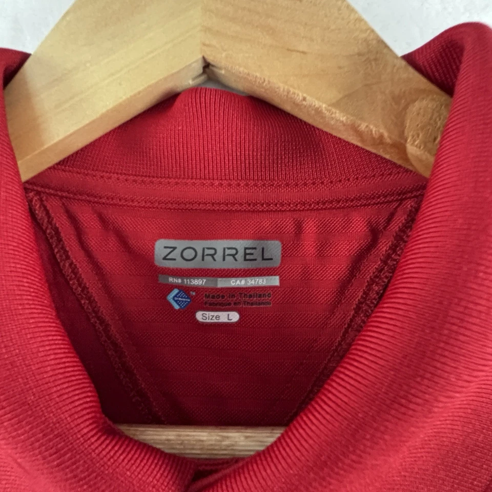 F-35 Lightning II Zorrel Golf Polo Shirt Men’s Sz L Red Embroidered Lockheed Jet - Image 4 of 4