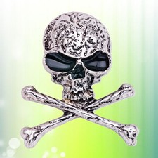 Gothic Skull Brooch Pin Alloy Skeleton Breastpin For Evening Costume