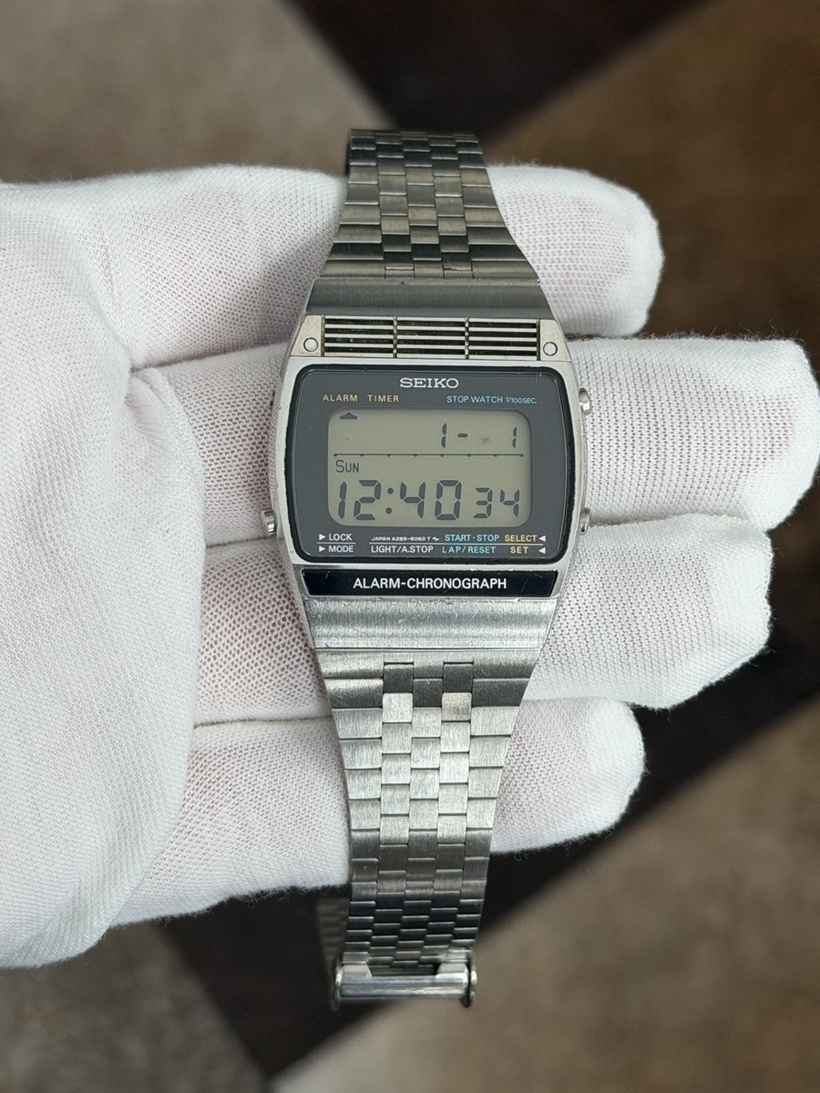 Rare Vintage Seiko A259-5070 Alarm Chronograph Men's Digital Sport